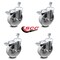 Service Caster Semi Steel Swvl TS Caster w/RB w/5" Wheel&3/8" Stem-4 Swvl w/TTL BRK, 4PK SCC-TSTTL20S515-SSR-381615-4 - alternate 3